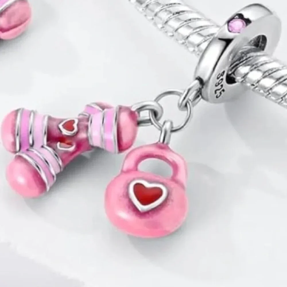 Workout 925S Charm Compatible with Pandora Bracelet